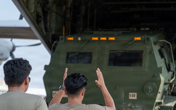 Balikatan 2026: U.S. Airmen, Soldiers load HIMARS for airlift