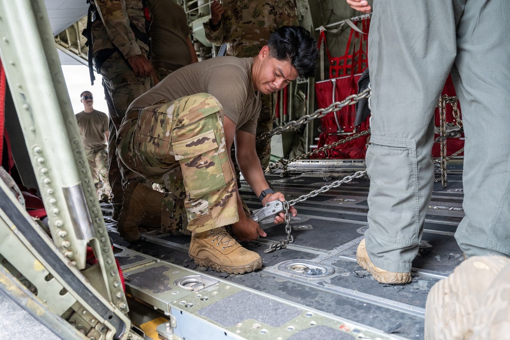Balikatan 2026: U.S. Airmen, Soldiers load HIMARS for airlift