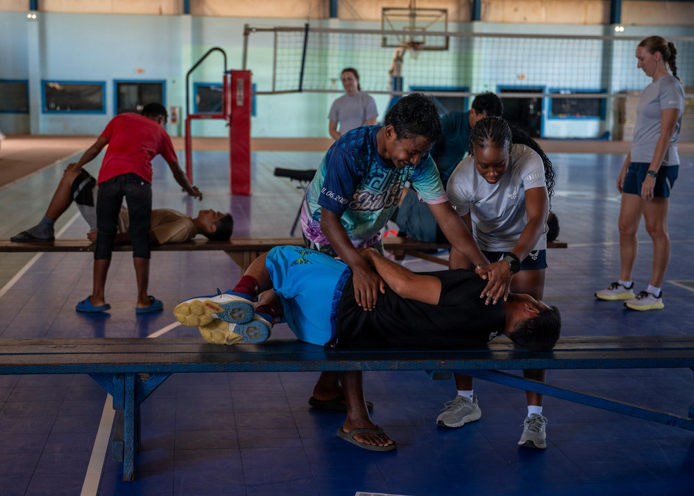 U.S. Air Force service members provide medical services during Pac Angel 26-3