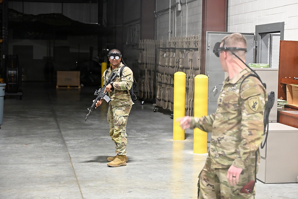 Soldiers sample AI simulators at the Fort A.P. Hill Annual Training Conference