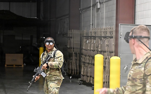 Soldiers sample AI simulators at the Fort A.P. Hill Annual Training Conference