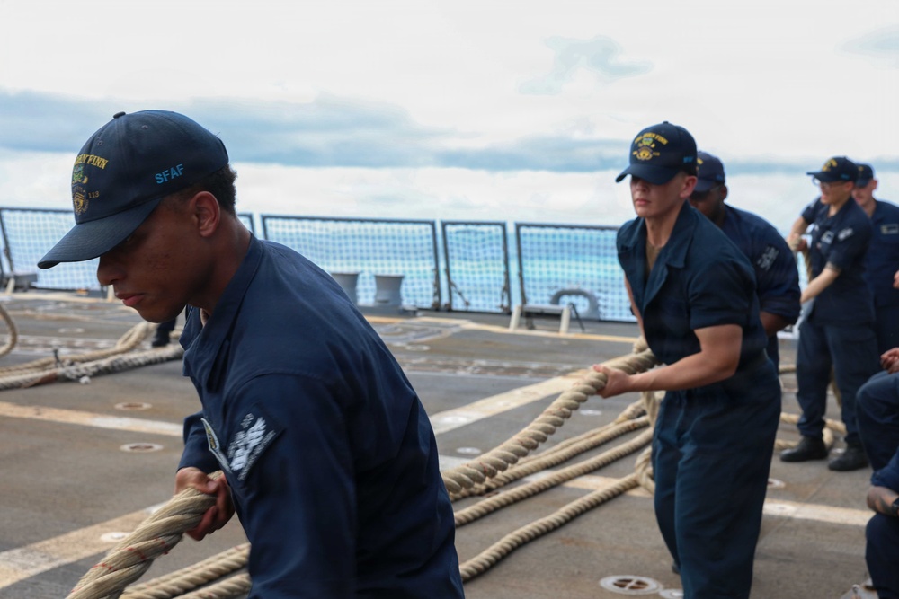 John Finn Conducts Sea and Anchor Evolution