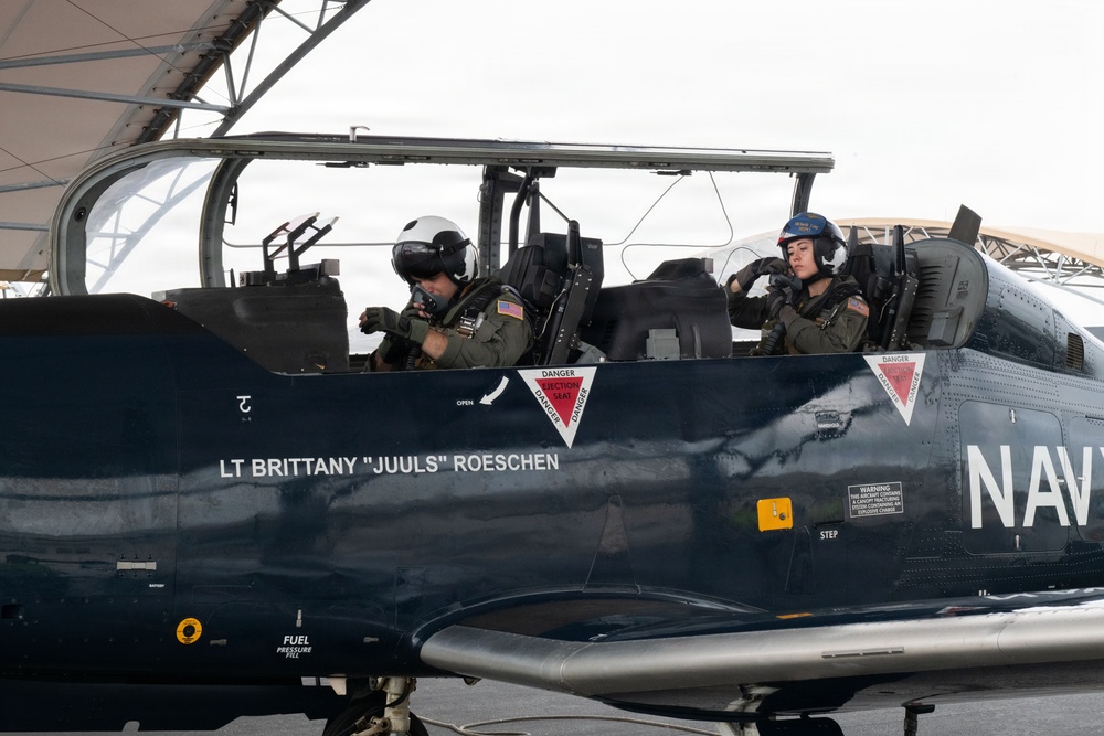 T-6B Texan II Conducts Pre-flight Preparations