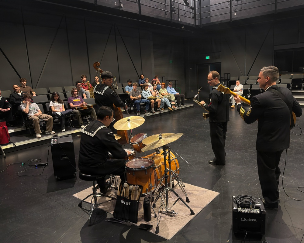 Sun Prairie West High School gets a visit from Navy Band Great Lakes
