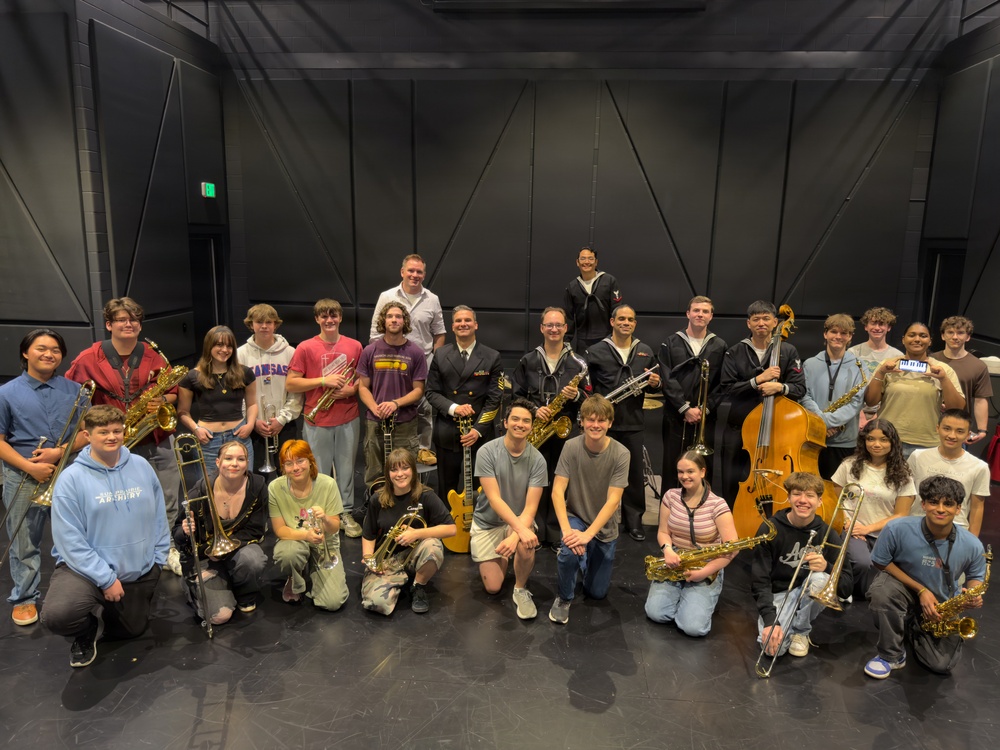 Sun Prairie West High School gets a visit from Navy Band Great Lakes