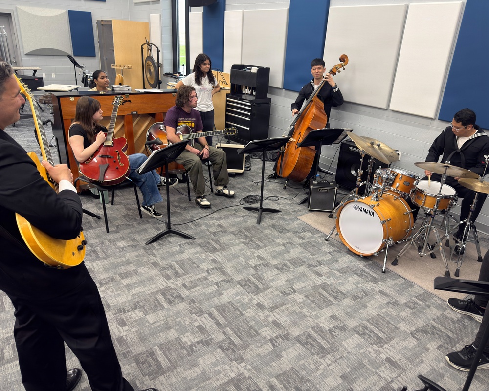 Sun Prairie West High School gets a visit from Navy Band Great Lakes