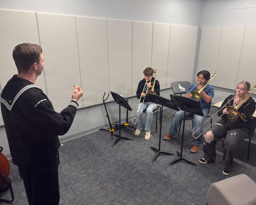 Sun Prairie West High School gets a visit from Navy Band Great Lakes