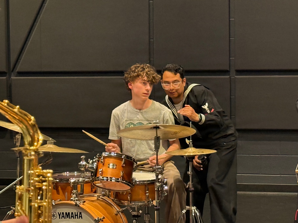 Sun Prairie West High School gets a visit from Navy Band Great Lakes