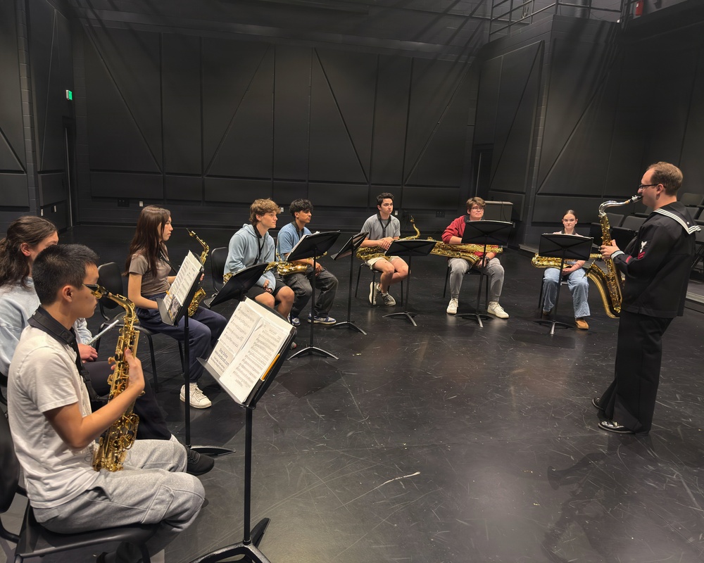 Sun Prairie West High School gets a visit from Navy Band Great Lakes