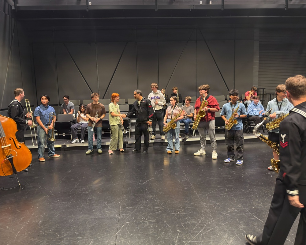 Sun Prairie West High School gets a visit from Navy Band Great Lakes