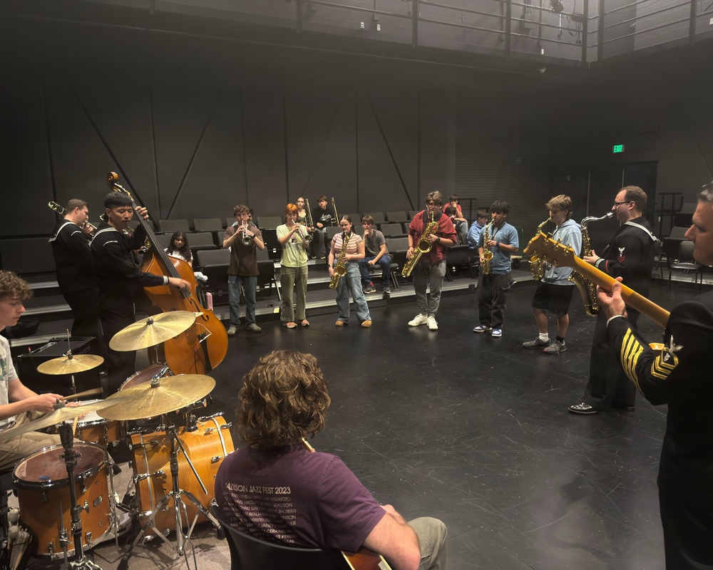 Sun Prairie West High School gets a visit from Navy Band Great Lakes