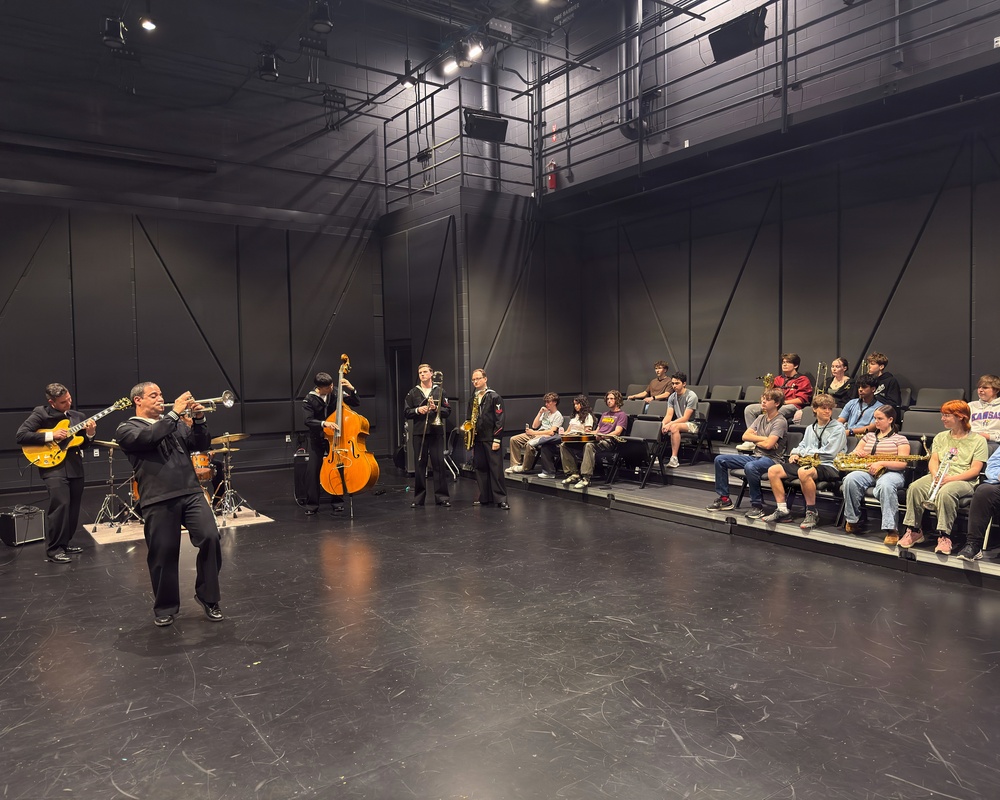 Sun Prairie West High School gets a visit from Navy Band Great Lakes
