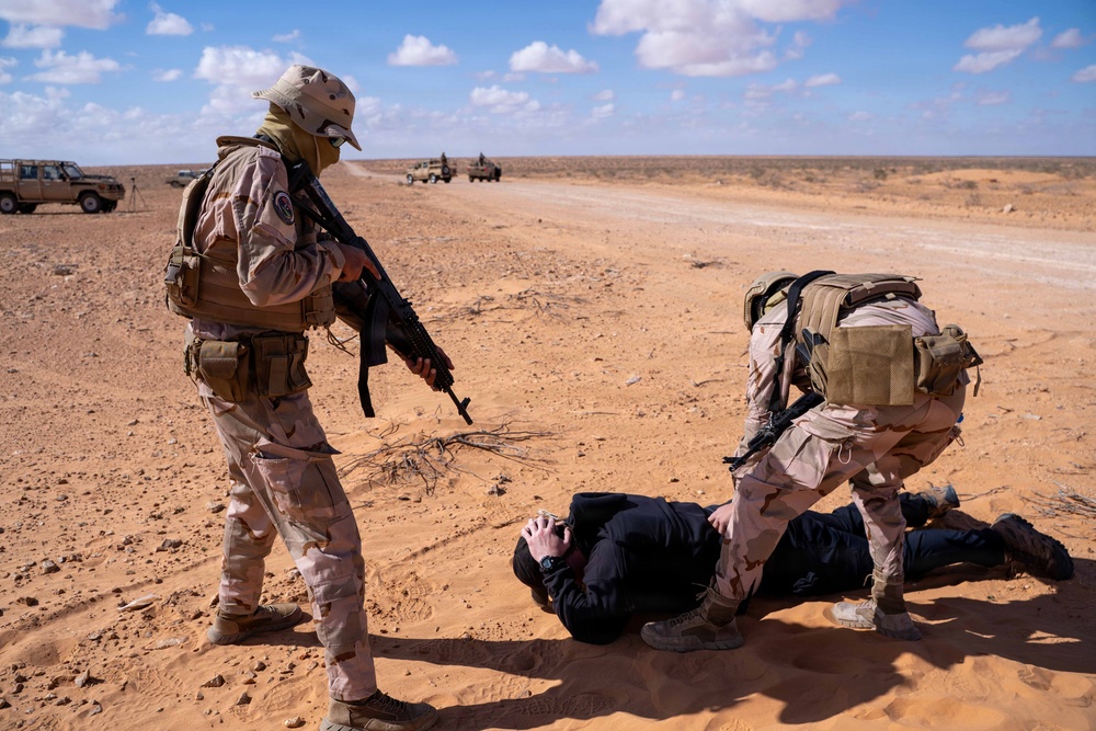 Multinational forces conduct vehicle interdiction training during Flintlock 2026