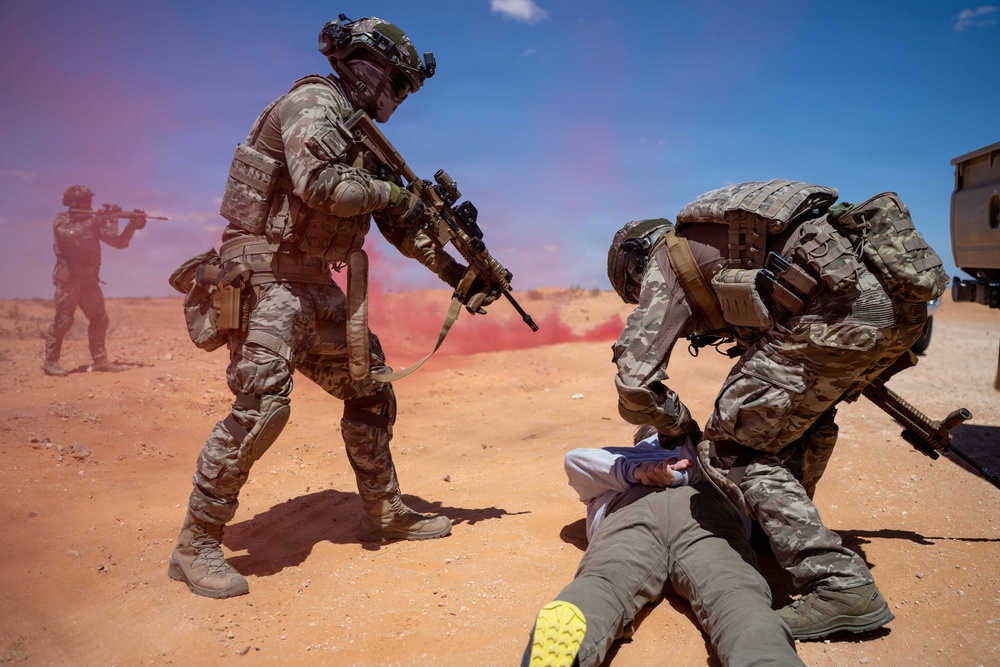 Multinational forces conduct vehicle interdiction training during Flintlock 2026