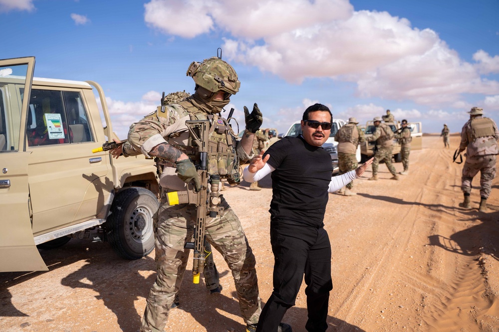 Multinational forces conduct vehicle interdiction training during Flintlock 2026