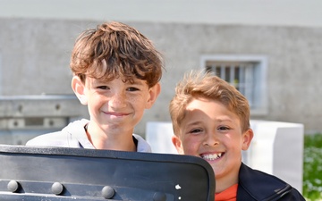 USAG Stuttgart Directorate of Emergency Services display vehicles at Devil Pup Day