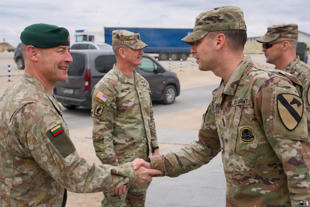 EUCOM senior enlisted leader visits U.S. rotational forces in Lithuania