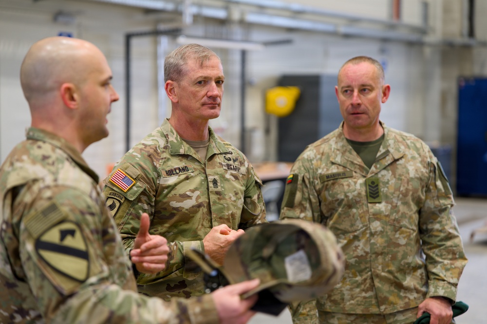EUCOM senior enlisted leader visits U.S. rotational forces in Lithuania