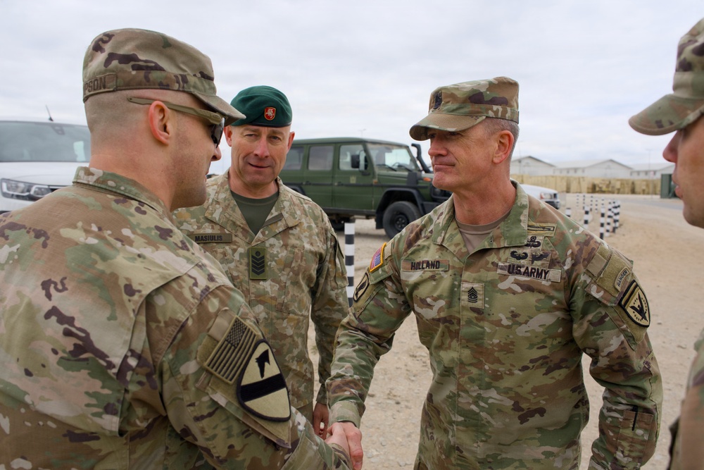 EUCOM senior enlisted leader visits U.S. rotational forces in Lithuania
