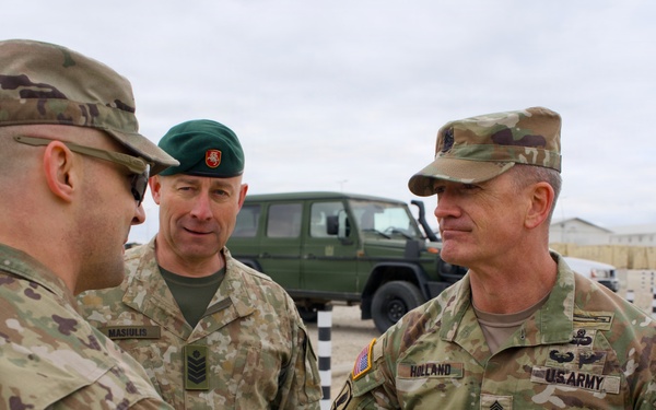 EUCOM senior enlisted leader visits U.S. rotational forces in Lithuania
