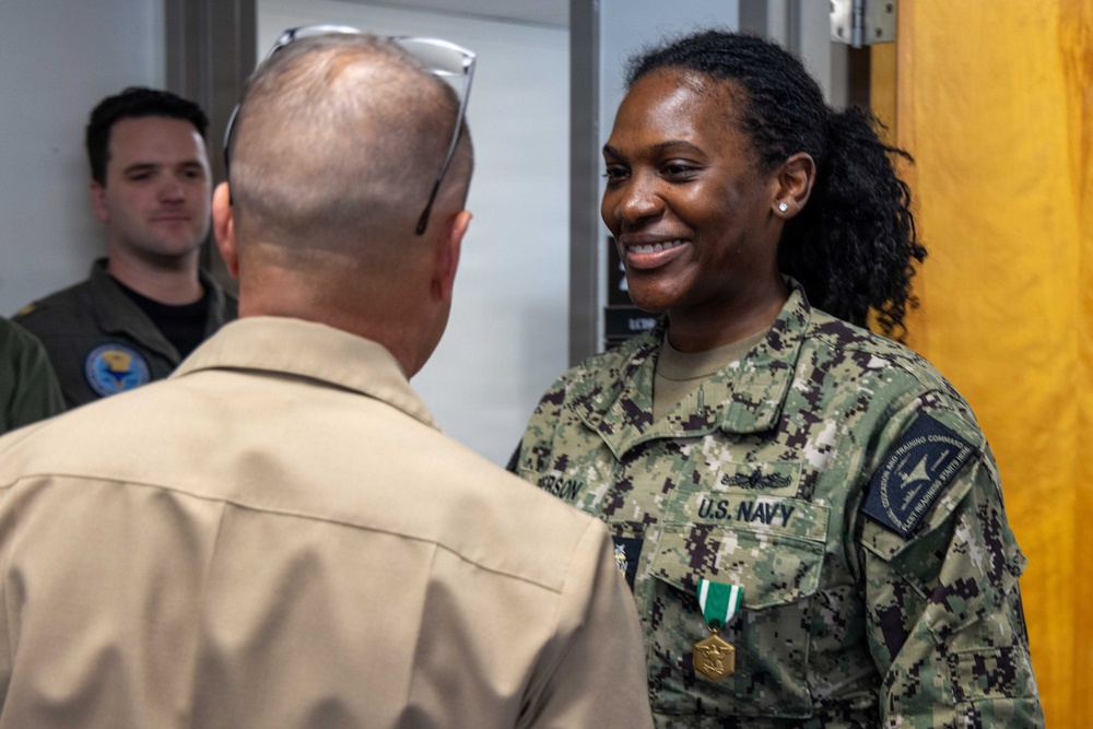 NETC holds End of Tour for MMCS Roberson
