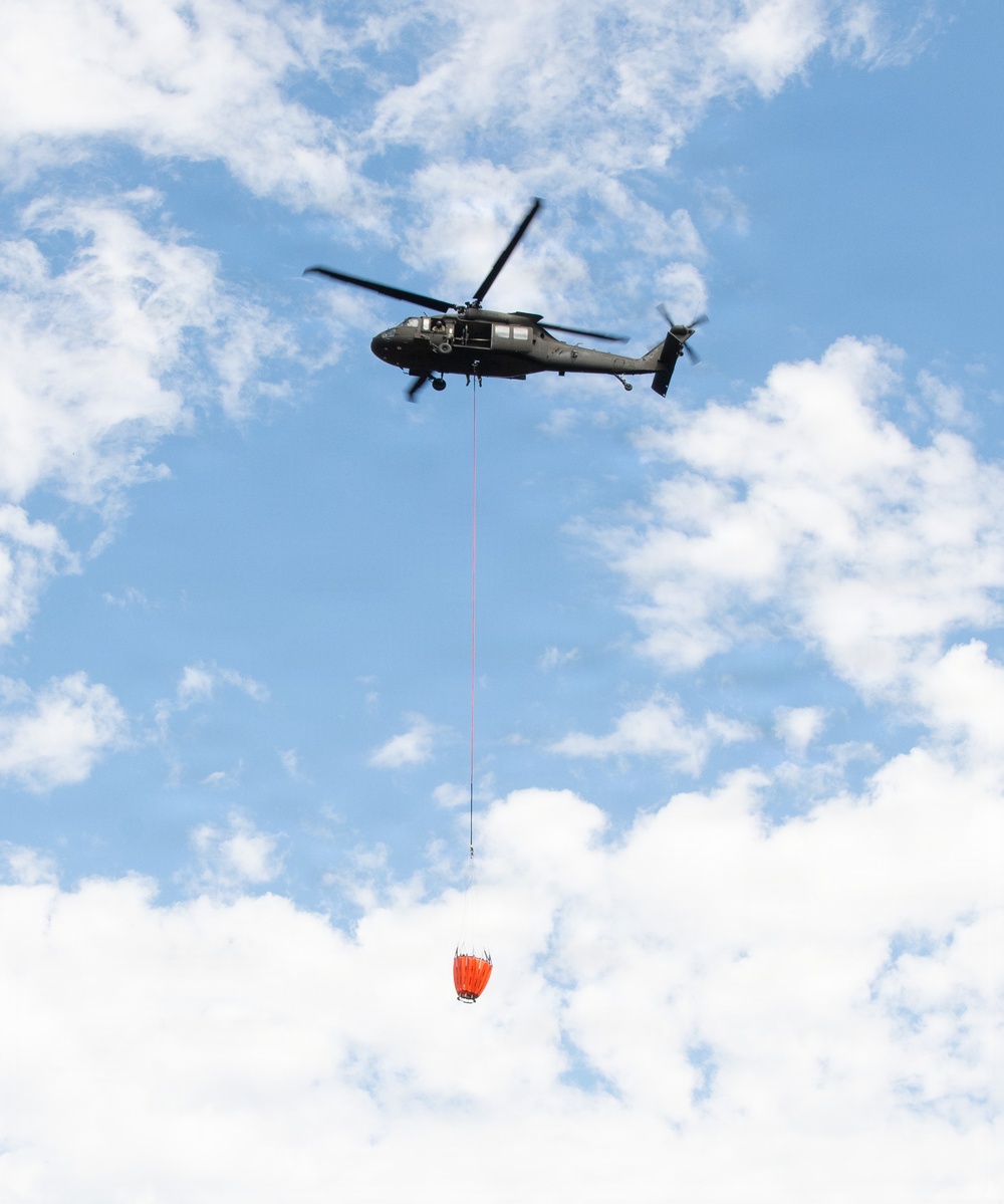 Wisconsin National Guard Black Hawks complete 2026 Bambi bucket wildfire training at Fort McCoy