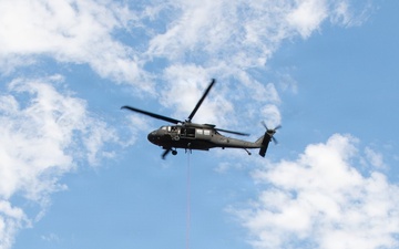Wisconsin National Guard Black Hawks complete 2026 Bambi bucket wildfire training at Fort McCoy