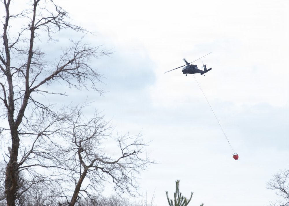 Wisconsin National Guard Black Hawks complete 2026 Bambi bucket wildfire training at Fort McCoy