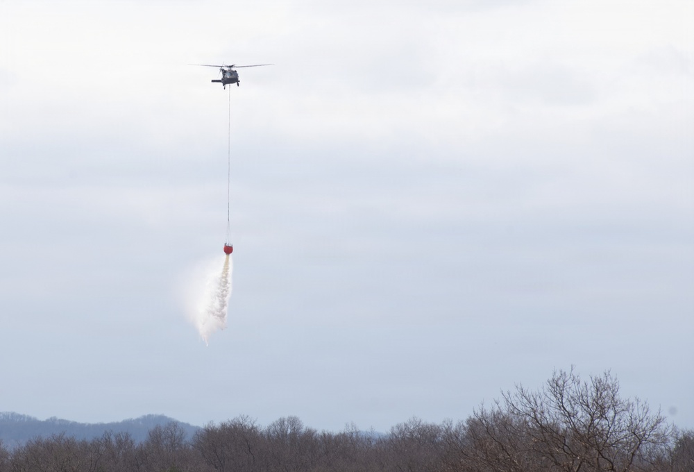 Wisconsin National Guard Black Hawks complete 2026 Bambi bucket wildfire training at Fort McCoy