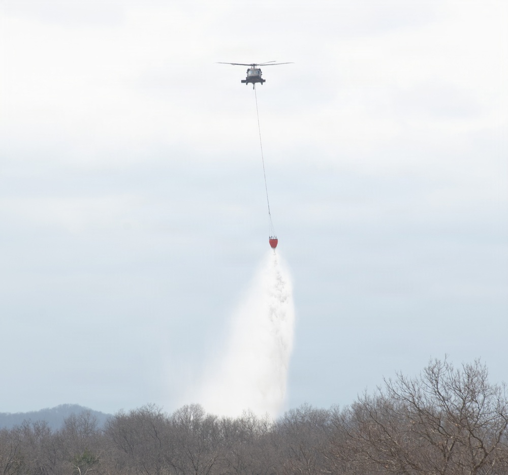 Wisconsin National Guard Black Hawks complete 2026 Bambi bucket wildfire training at Fort McCoy