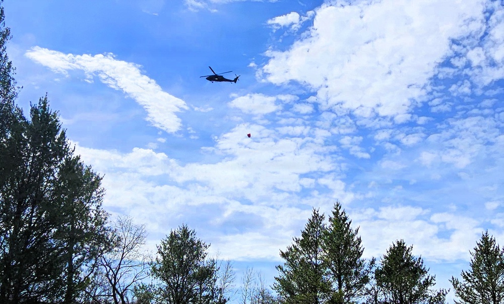 Wisconsin National Guard Black Hawks complete 2026 Bambi bucket wildfire training at Fort McCoy