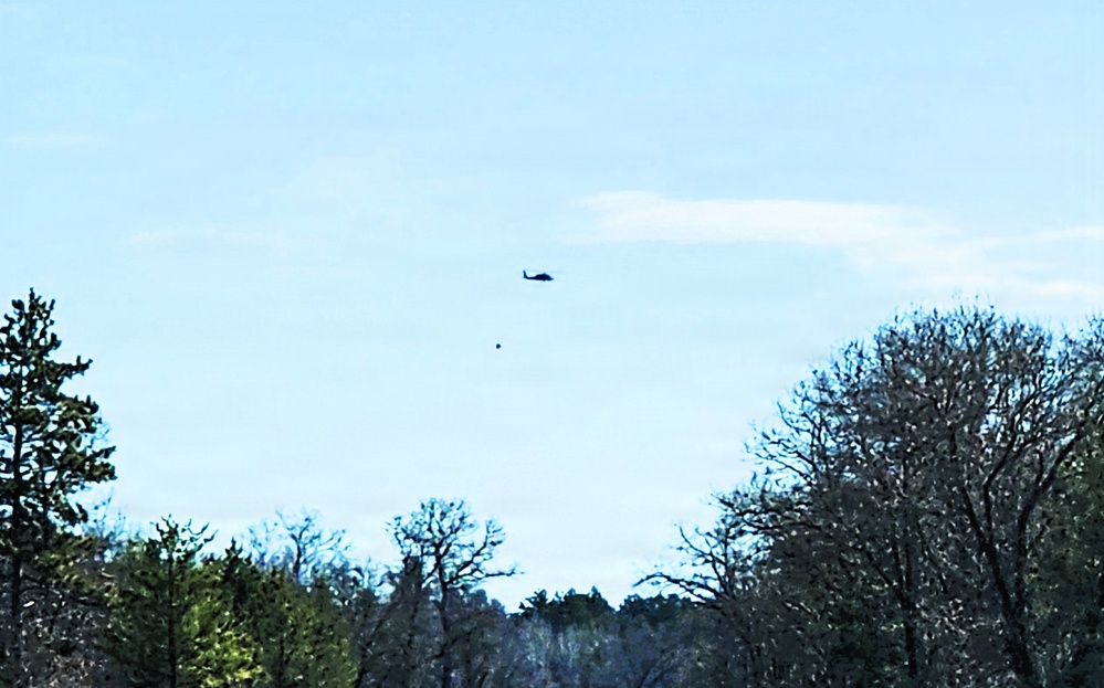 Wisconsin National Guard Black Hawks complete 2026 Bambi bucket wildfire training at Fort McCoy
