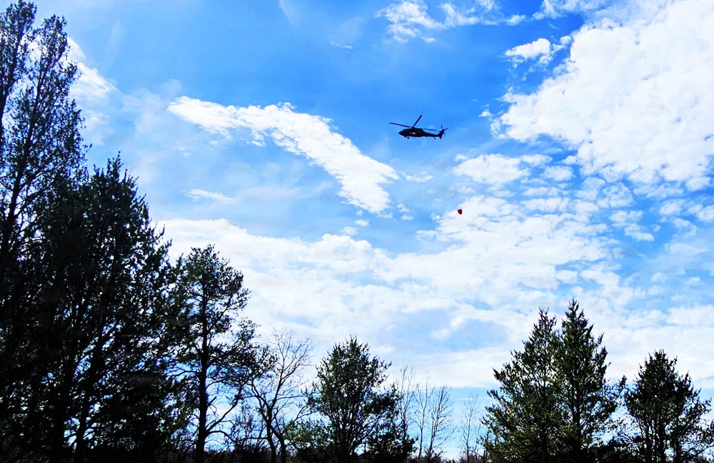 Wisconsin National Guard Black Hawks complete 2026 Bambi bucket wildfire training at Fort McCoy
