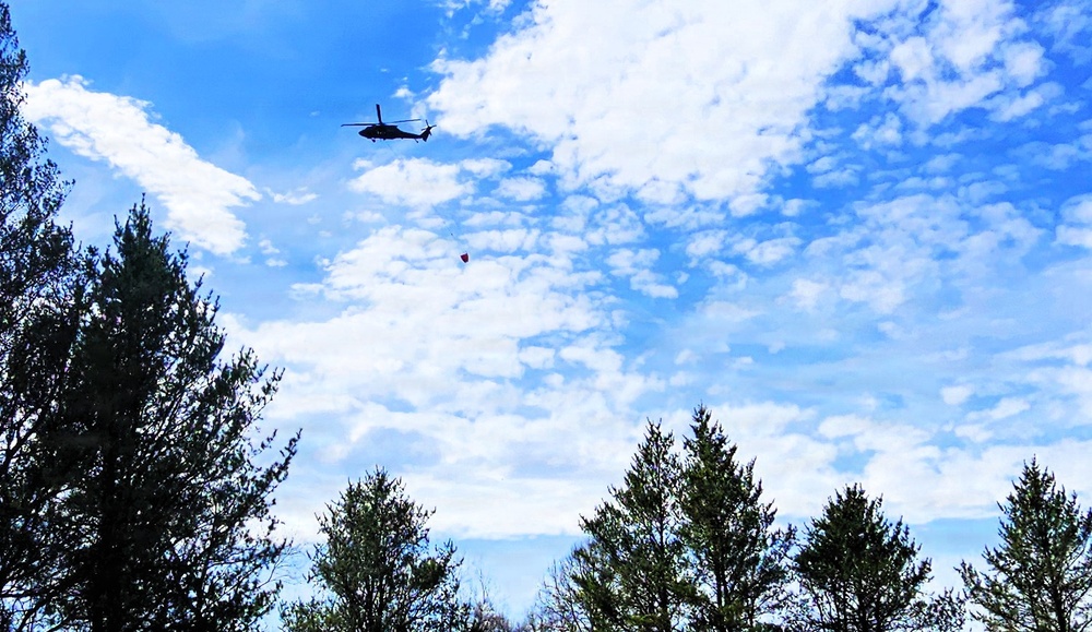 Wisconsin National Guard Black Hawks complete 2026 Bambi bucket wildfire training at Fort McCoy