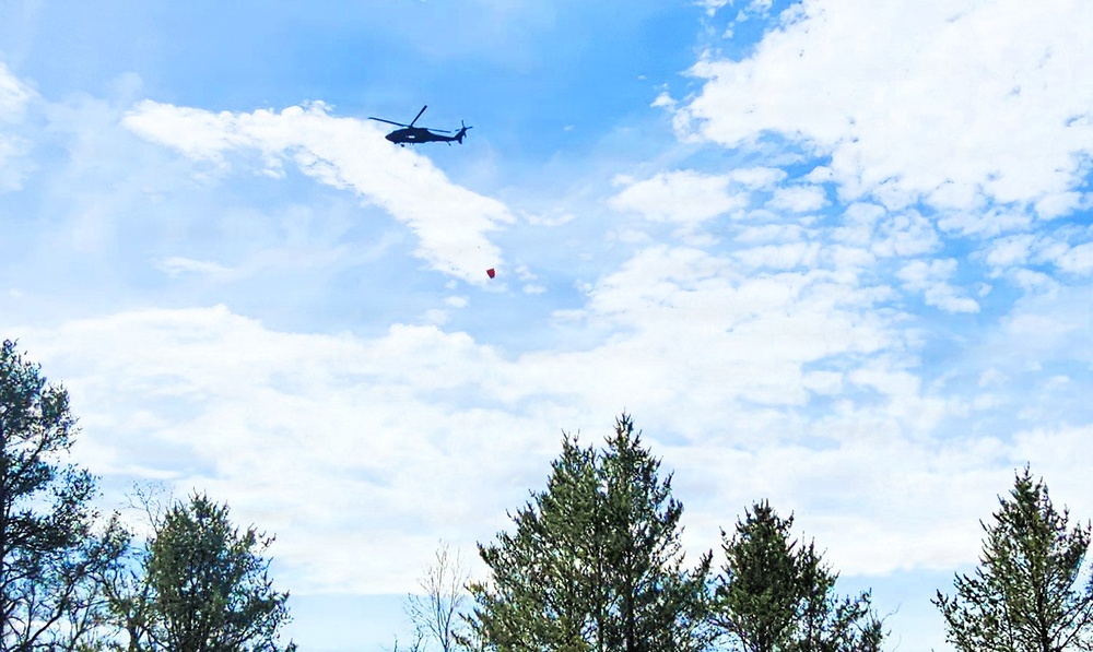 Wisconsin National Guard Black Hawks complete 2026 Bambi bucket wildfire training at Fort McCoy