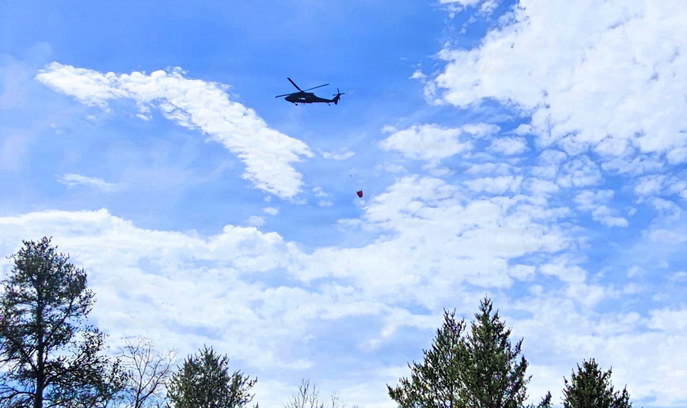 Wisconsin National Guard Black Hawks complete 2026 Bambi bucket wildfire training at Fort McCoy