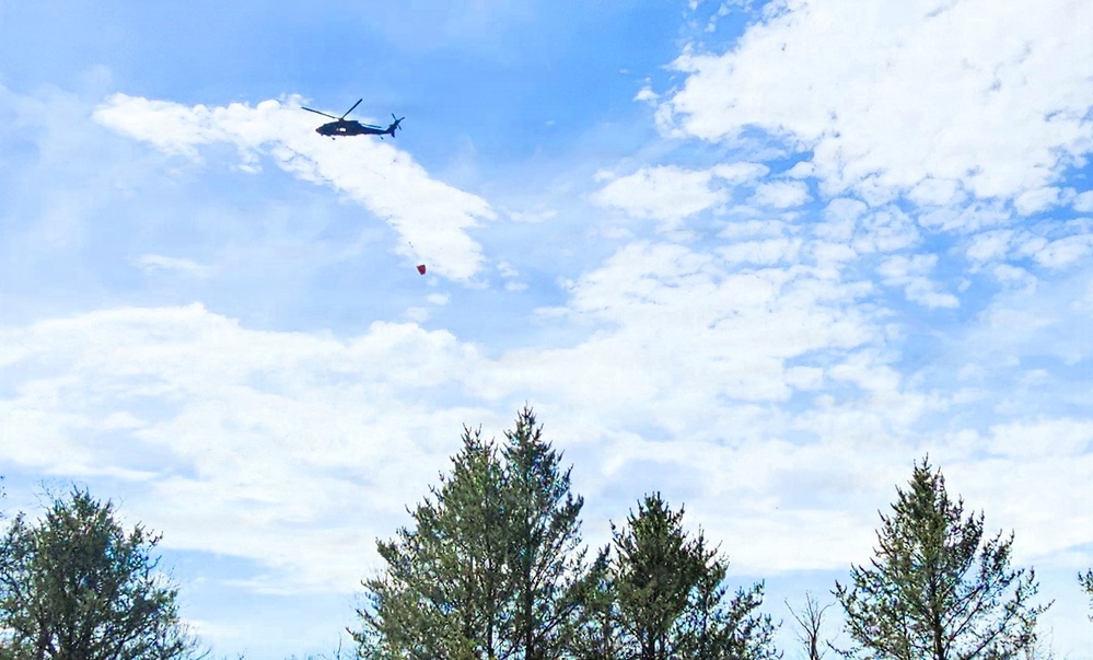 Wisconsin National Guard Black Hawks complete 2026 Bambi bucket wildfire training at Fort McCoy