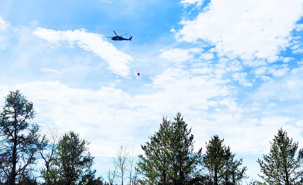 Wisconsin National Guard Black Hawks complete 2026 Bambi bucket wildfire training at Fort McCoy