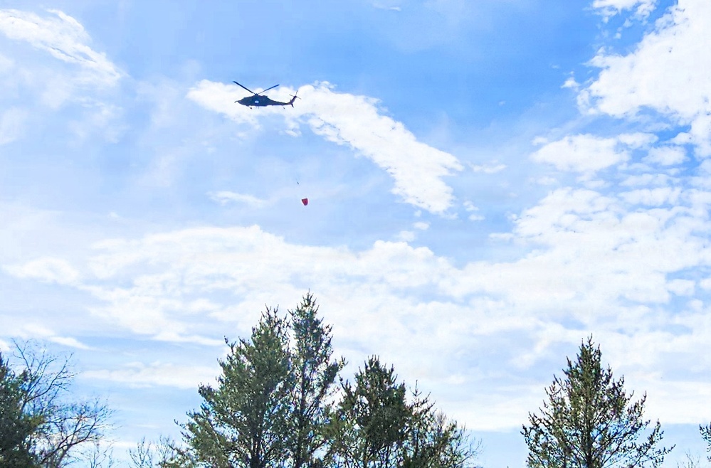 Wisconsin National Guard Black Hawks complete 2026 Bambi bucket wildfire training at Fort McCoy