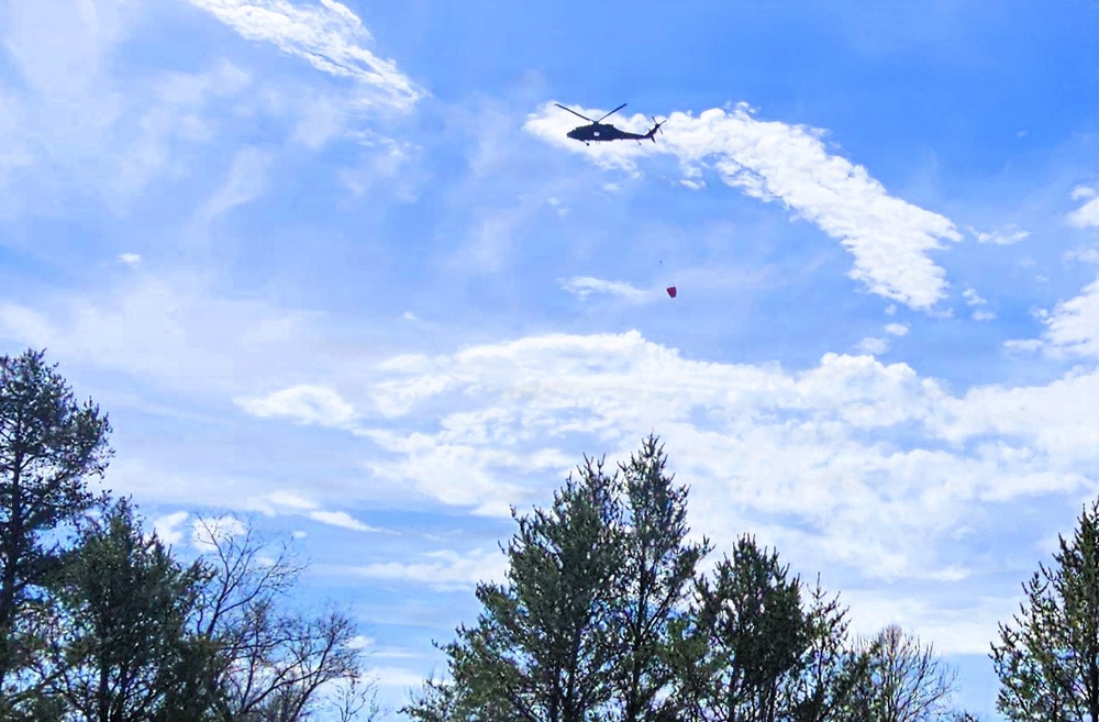 Wisconsin National Guard Black Hawks complete 2026 Bambi bucket wildfire training at Fort McCoy
