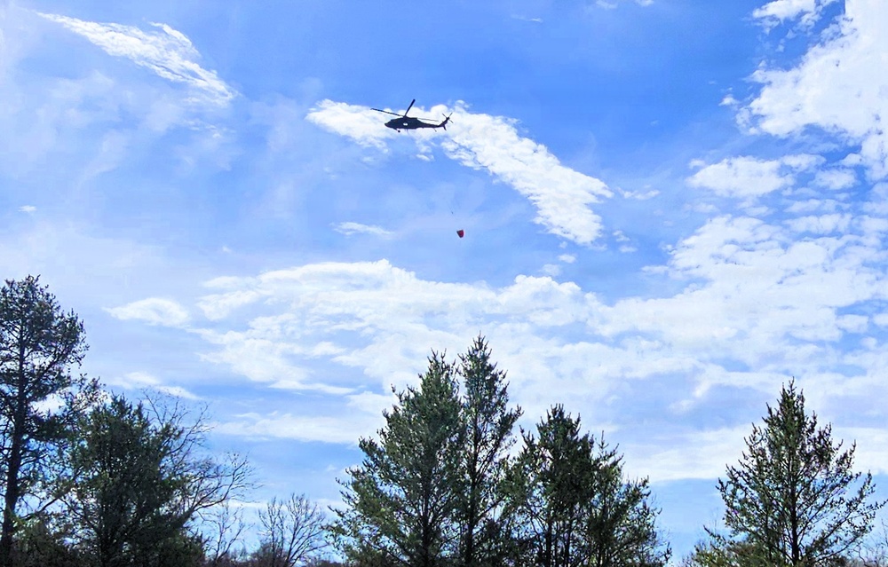 Wisconsin National Guard Black Hawks complete 2026 Bambi bucket wildfire training at Fort McCoy