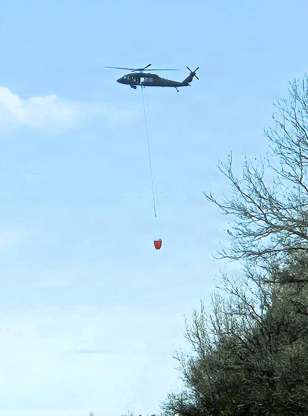 Wisconsin National Guard Black Hawks complete 2026 Bambi bucket wildfire training at Fort McCoy