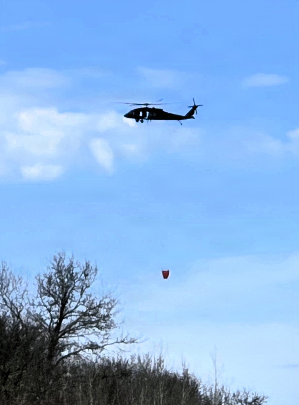 Wisconsin National Guard Black Hawks complete 2026 Bambi bucket wildfire training at Fort McCoy