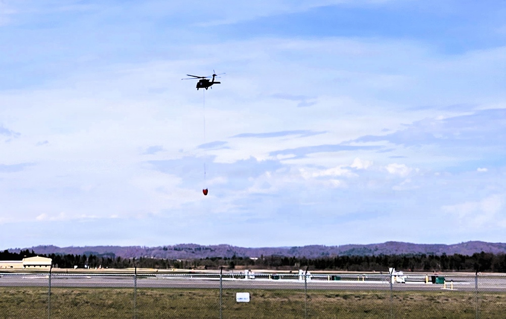 Wisconsin National Guard Black Hawks complete 2026 Bambi bucket wildfire training at Fort McCoy