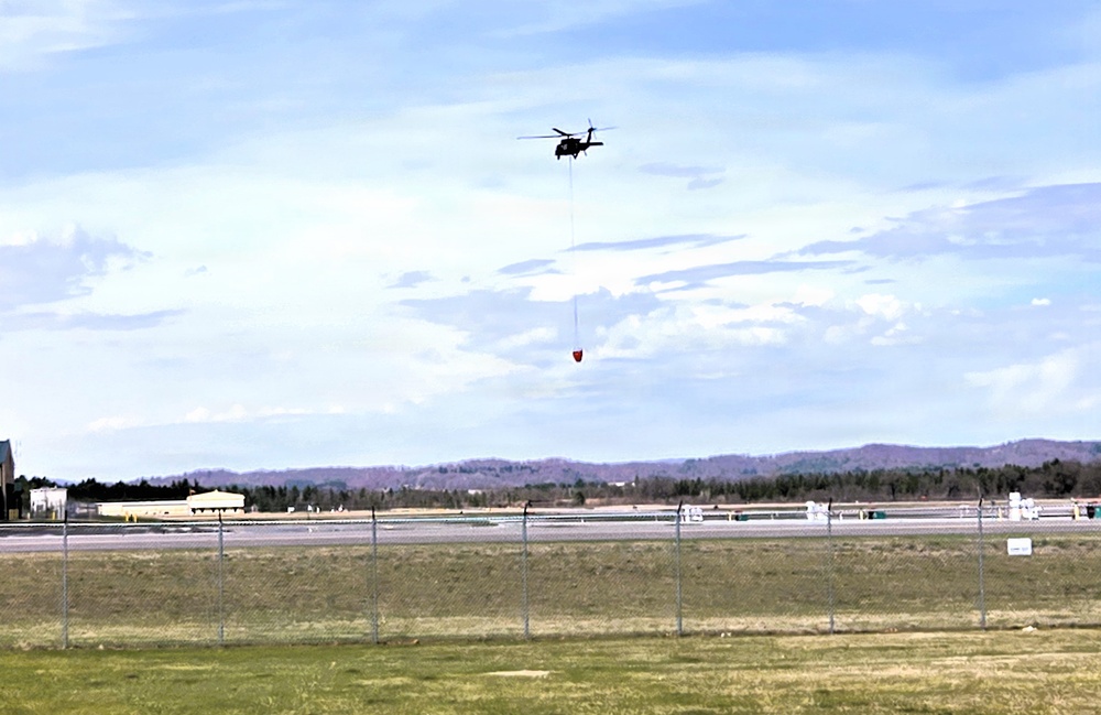 Wisconsin National Guard Black Hawks complete 2026 Bambi bucket wildfire training at Fort McCoy