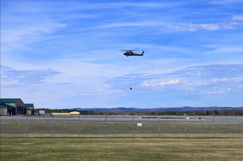 Wisconsin National Guard Black Hawks complete 2026 Bambi bucket wildfire training at Fort McCoy