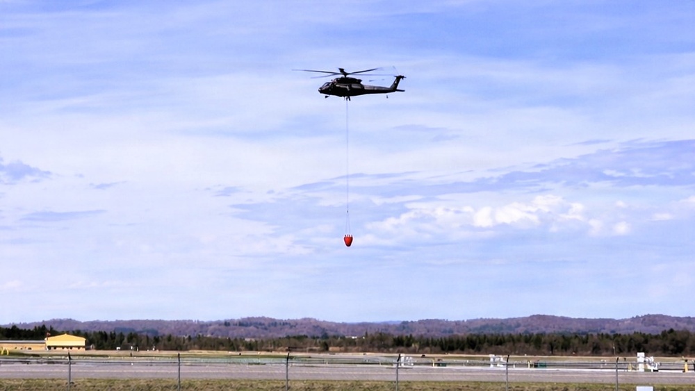 Wisconsin National Guard Black Hawks complete 2026 Bambi bucket wildfire training at Fort McCoy