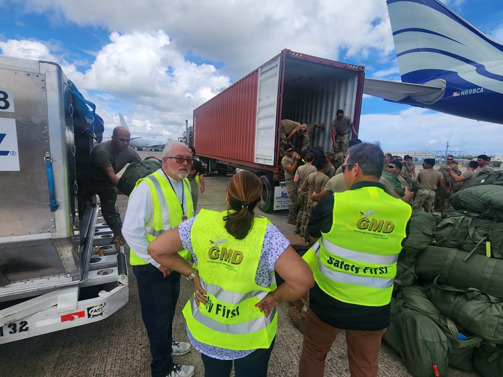 Fort Buchanan enables deployment of engineer unit through synchronized logistics