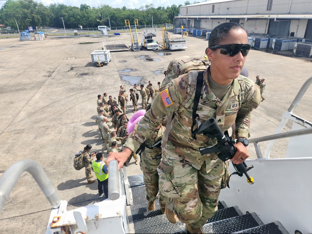 Fort Buchanan enables deployment of engineer unit through synchronized logistics