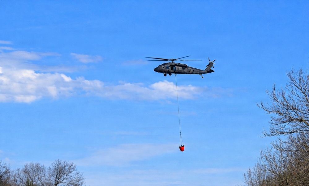 Wisconsin National Guard Black Hawks complete 2026 Bambi bucket wildfire training at Fort McCoy